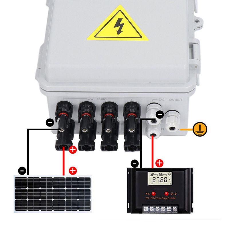 جعبه 4 در 1 خروجی 1000 ولت DC Combiner